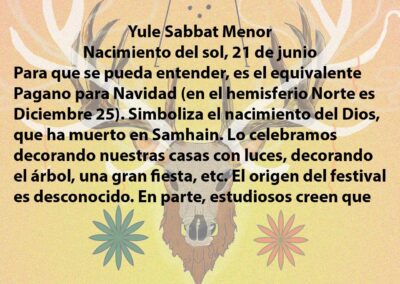 Yule Sabbat Menor, solsticio de invierno, nacimiento del sol, 21 de junio